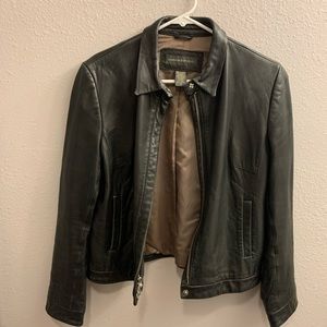 Leather Banana Republic black jacket